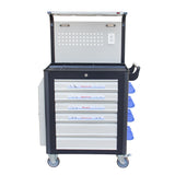 Kaka GJC-206-2E 6-Drawer Tool Cart, 77 Capacity, Ball-Bearing Lockable Wheels - 162209