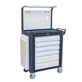 Kaka GJC-206-2E 6-Drawer Tool Cart, 77 Capacity, Ball-Bearing Lockable Wheels - 162209