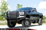 Fab Fours GMC Sierra 2500/3500 2015-2019 Black Steel Elite Front Bumper Full Guard with Tow Hooks - GM14-Q3160-1