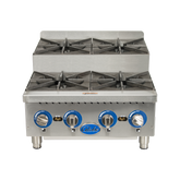 Globe Gas GHPSU424G 24" Countertop Step-Up Hot Plates - Natural Ga - GLGHPSU424G