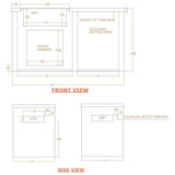 Haven Outdoor 66-Inch Outdoor Kitchen Island with Plain Panel - HCOY66PANAB