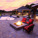 HPC Fire Square Flat Fire Pit Burner Insert - MLFPK18SQ-FLEX-NG