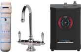 AquaNuTech Digital Instant Hot Water Dispenser with Traditional Hot/Cold Faucet & Filtration New - HTF-HC2200-CH