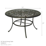 Hanamint Biscayne 54" Round Dining Set 5 Piece Set - 64442