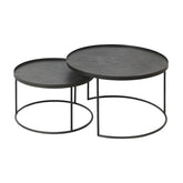 Ethnicraft Round Tray Coffee Table Set - ETH-20726