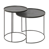 Ethnicraft Round Tray Side Table Set - ETH-20721