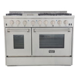 Kucht Professional 48 in. 6.7 cu ft. Propane Gas Range with Silver Knobs - KRG4804U/LP-S