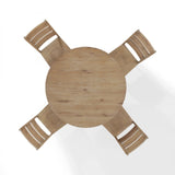 Crosley Joanna 104 Inch 5pc Round Dining Set - KF13062RB-RB