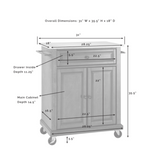 Crosley Compact 31 Inch Wood Top Kitchen Cart - KF30021E