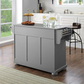 Crosley Alexandria 51.50 Inch Stainless Steel Top Kitchen Island/Cart - KF30202AGY