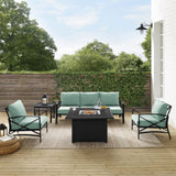 Crosley Kaplan 147 Inch 5pc Outdoor Metal Sofa Set W/Fire Table - KO60036