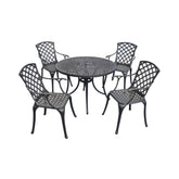 Crosley Sedona 42" 5pc Outdoor Dining Set Black - KOD6004BK