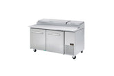 Kool-It KPT-67-2 | 67" Wide 2 Door Pizza Prep Table - KPT-67-2