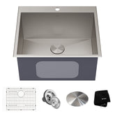 KRAUS 25" Drop-in 16 Gauge Stainless Steel Laundry Utility Sink - KHT301-25L