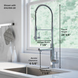 KRAUS Artec Pro 2-Function Commercial Style Pre-Rinse Kitchen Faucet in Brushed Gold - KPF-1603BG