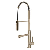 KRAUS Artec Pro Commercial Style Single Handle Kitchen Faucet with Pot Filler in Spot Free Antique Champagne Bronze