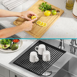 KRAUS Kore 28" Drop-In Workstation 16 Gauge Stainless Steel Single Bowl Kitchen Sink - KWT310-28