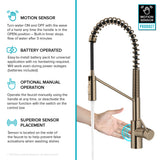 KRAUS Oletto Touchless Pull-Down Single Handle Faucet in Spot Free Antique Champagne Bronze - KSF-2631SFACB