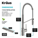 KRAUS Britt Touchless Pull-Down Single Handle Faucet in Spot Free Stainless Steel - KSF-1691SFS