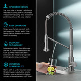 KRAUS Single Handle Kitchen Faucet with Integrated Dispenser for Water Filtration in Matte Black - KFF-1610MB