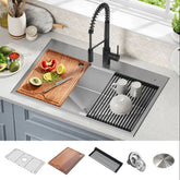 KRAUS Kore 33" Drop-In Single Bowl 16 Gauge Workstation Sink - KWT330-33