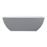 KubeBath Contemporanea 67 in. Free Standing Bathtub in White - KFST2167