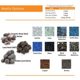 HPC Fire Tempe Hammered Copper Gas Fire and Water Bowl - TEMP31W-MLFPK-LP