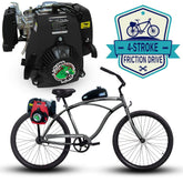 Tracer 26 Inch Men's Ace Beach Cruiser + 4 Stroke Friction Drive - FH-GASCAN2.5-BLK + FH-LNL-MOUNTING + FH-LOCKNLOAD-ENGINE + MB-TOUCH-M-BK