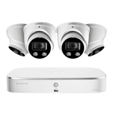 Lorex 8-Channel 4K Fusion NVR System with 4 Smart Deterrence 4K 8MP IP Dome Cameras Security Surveillance System New N4K2SD-84WD