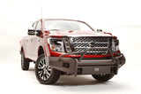 Fab Fours Nissan Titan XD 2016-2022 Black Steel Elite Front Bumper with Pre-Runner Guard - NT16-R3762-1