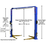Atlas Platinum PVL10 ALI 10,000 lb Overhead 2 Post Lift - ATEAP-PVL10-FPD