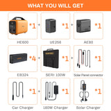 RALLYE 600 PRO 1296Wh/600W. Portable power station with 100W solar panel)PS-TSP-H4EAUS-US