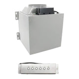 Awoco RH-SP08-BLW Powerful 8" Inline Blower Unit for Split Range Hoods, 4 Speeds, 8” Round Top Vent, 1000CFM - RH-SP08-BLW