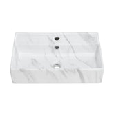 Swiss Madison Claire 22” Rectangle Wall-Mount Bathroom Sink in White Marble - SM-WS318W1 - Backyard Provider