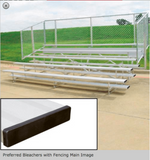 Bleachers 4 or 5 Row Preferred Aluminum Bleachers with Safety Fencing - NA-0515PRF