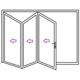 Teza 90 series 96" x 96" Bifold Door