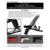 TROY Commercial Adjustable Ladder Bench - G-AB-L-BLK-1