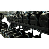 TROY 5-50 lb Rubber Dumbbell Set with Rack - COMMPAC-TSDR50