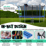 Costway Trampoline 15' Outdoor Recreational with Ladder Enclosure Net and Basketball Hoop New - TW10068+
