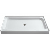 Anzzi Tier 32 x 60 in. Single Threshold Shower Base in White SB-AZ03CD - SB-AZ03CD