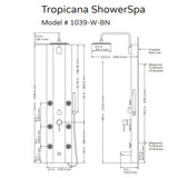 Pulse Showerspas Seafoam Glass Shower Panel - Tropicana Showerspa - 1039W-BN
