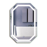 Krugg Tudor 20"x 30" LED Bathroom Mirror w/ Dimmer & Defogger | Octagon Lighted Vanity Mirror TUDOR2030 - Backyard Provider