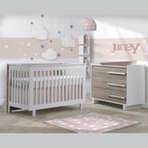 Tulip Urban Collection Convertible Crib and 3 Drawer Dresser XL 2-Piece Set