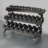 Troy 12-Sided Dumbbells & Rack Set - VERTPAC-TSDR75