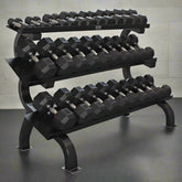 TROY VTX by Troy VERTPAC-SDR75 Rubber Dumbbell Set with Shelf Rack - VERTPAC-SDR75