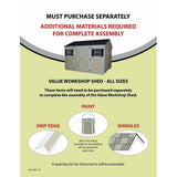 Little Cottage Company Value Workshop Shed Kit - LCC-VWWS-PC