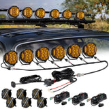 Auxbeam V-ULTRA Series 6/8 Pcs 5 Inch 172W LED Side Shooter Amber DRL with Power Harness - GP00011308