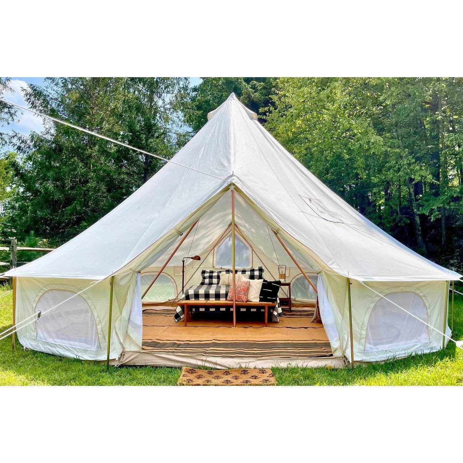19' (6M) Zephyr™ Tent Cabin | Canvas Bell Tent - Backyard Provider