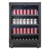 Avallon 24 Inch Wide 140 Can Energy Efficient Beverage Center with LED Lighting, Double Pane Glass, Touch Control Panel and Right Swing Door - ABR241BLSS