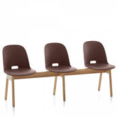 Emeco Alfi 3-Seat High Back Bench - ALFIAHDARKBROWN